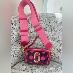 Marc Jacobs Jelly Glitter Small Snapshot Camera Bag Pink